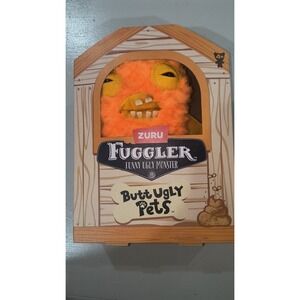 Zuru Fuggler Funny Ugly Monster Butt Ugly Pets Orange Fuzzy Plush Toy Cod Father